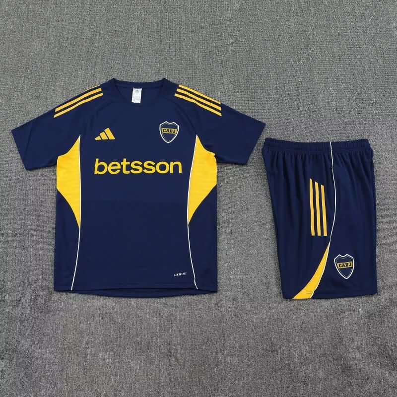 Thailand Quality(AAA) 25/26 Boca Juniors Dark Blue Soccer Training Sets 02
