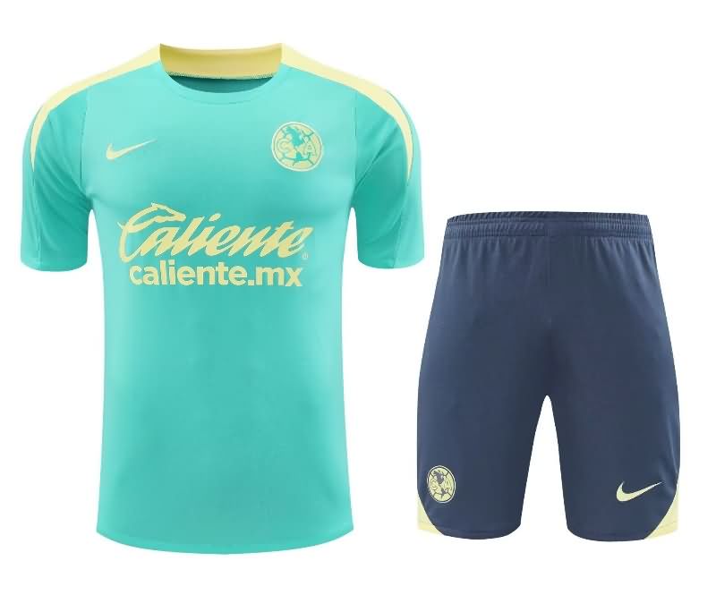 Thailand Quality(AAA) 25/26 Club America Green Soccer Training Sets
