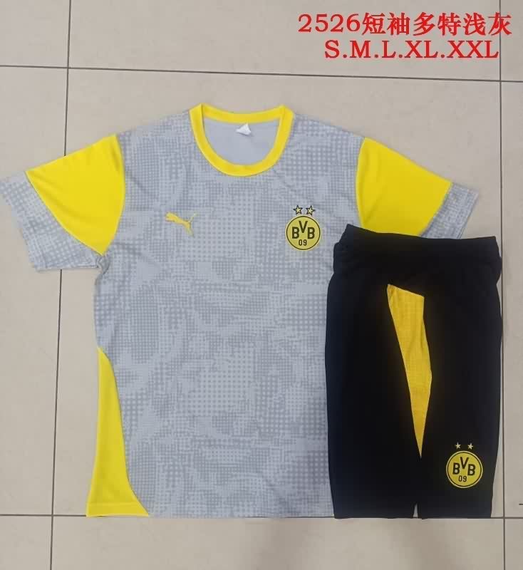 Thailand Quality(AAA) 25/26 Dortmund Grey Soccer Training Sets