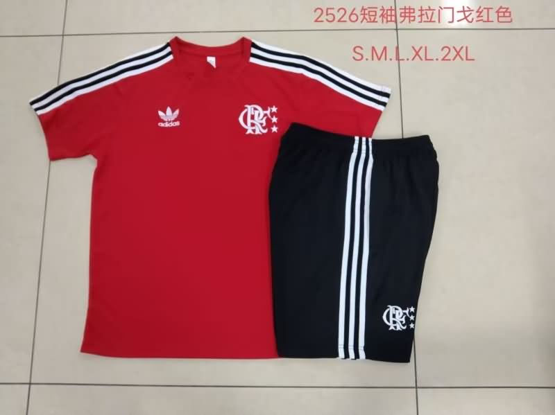 Thailand Quality(AAA) 2025 Flamengo Red Soccer Training Sets
