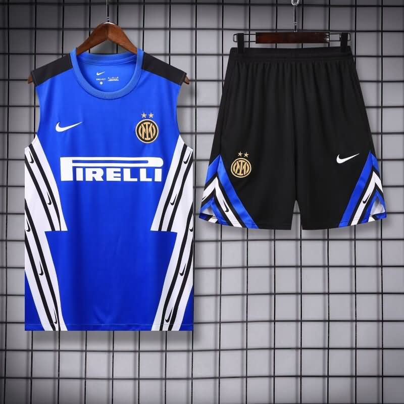 Thailand Quality(AAA) 25/26 Inter Milan Blue Soccer Training Sets