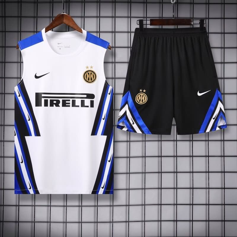 Thailand Quality(AAA) 25/26 Inter Milan White Soccer Training Sets