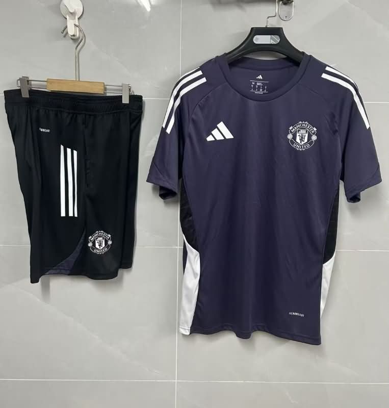 Thailand Quality(AAA) 25/26 Manchester United Dark Blue Soccer Training Sets