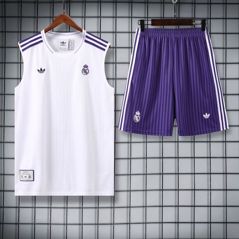 Thailand Quality(AAA) 25/26 Real Madrid White Soccer Training Sets 04