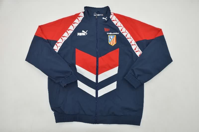 Thailand Quality(AAA) 25/26 Atletico Madrid Dark Blue Soccer Windbreaker