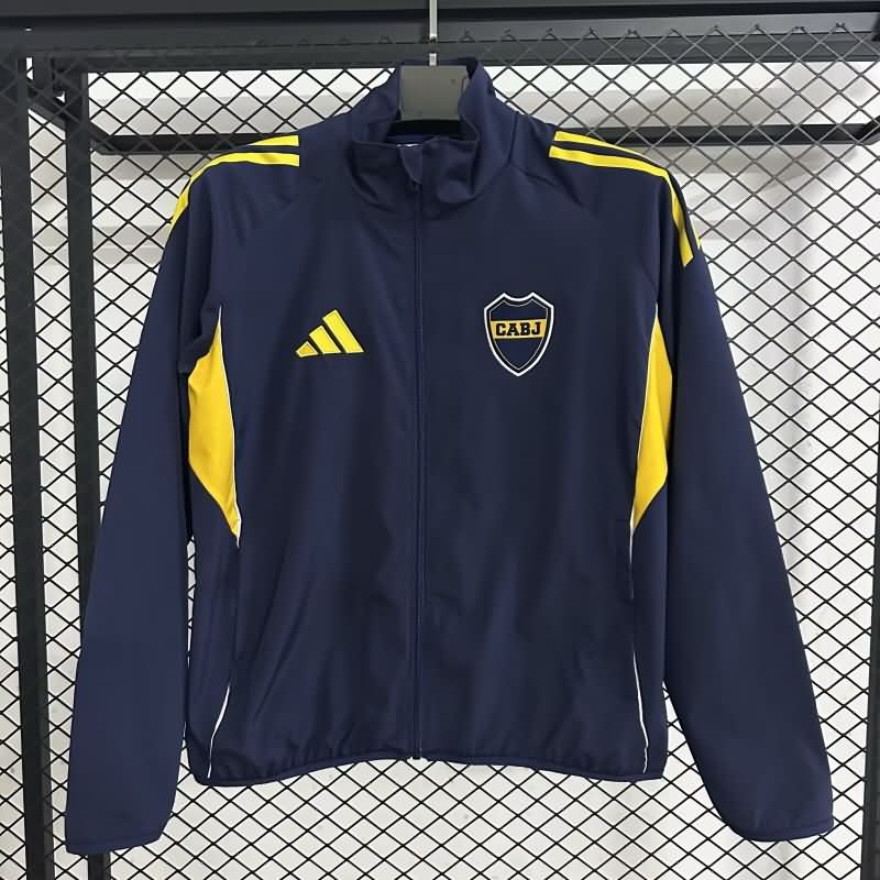Thailand Quality(AAA) 25/26 Boca Juniors Dark Blue Soccer Windbreaker