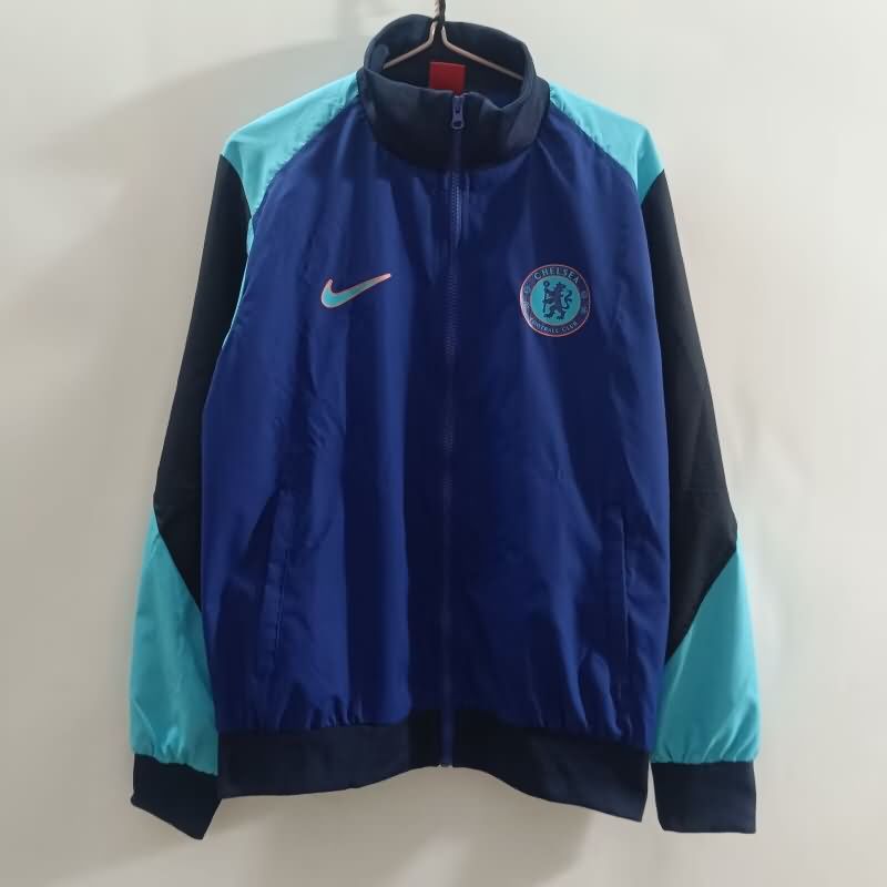 Thailand Quality(AAA) 25/26 Chelsea Dark Blue Soccer Windbreaker 02