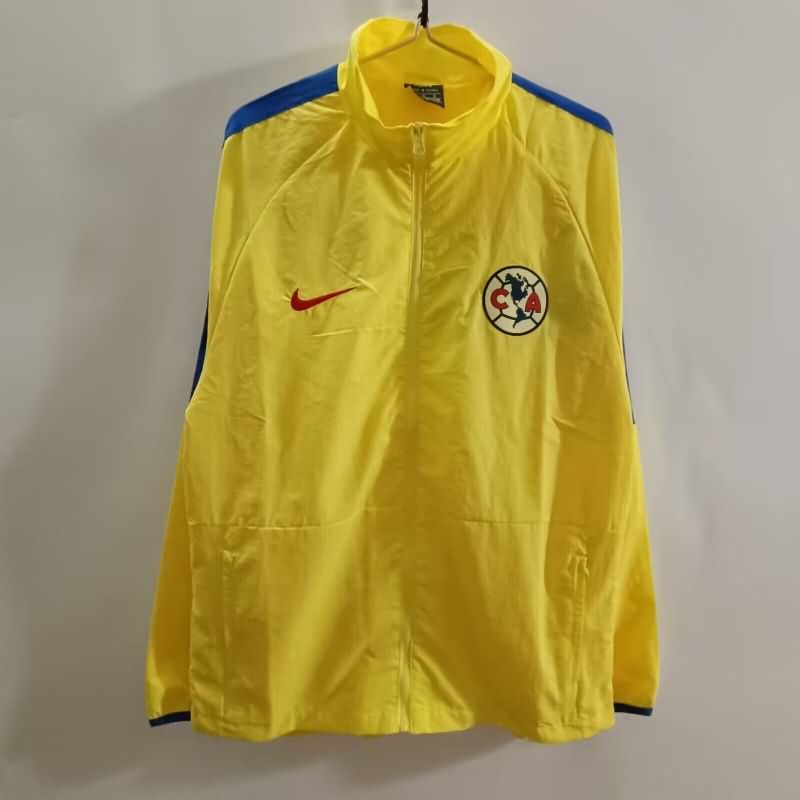 Thailand Quality(AAA) 25/26 Club America Yellow Reversible Soccer Windbreaker