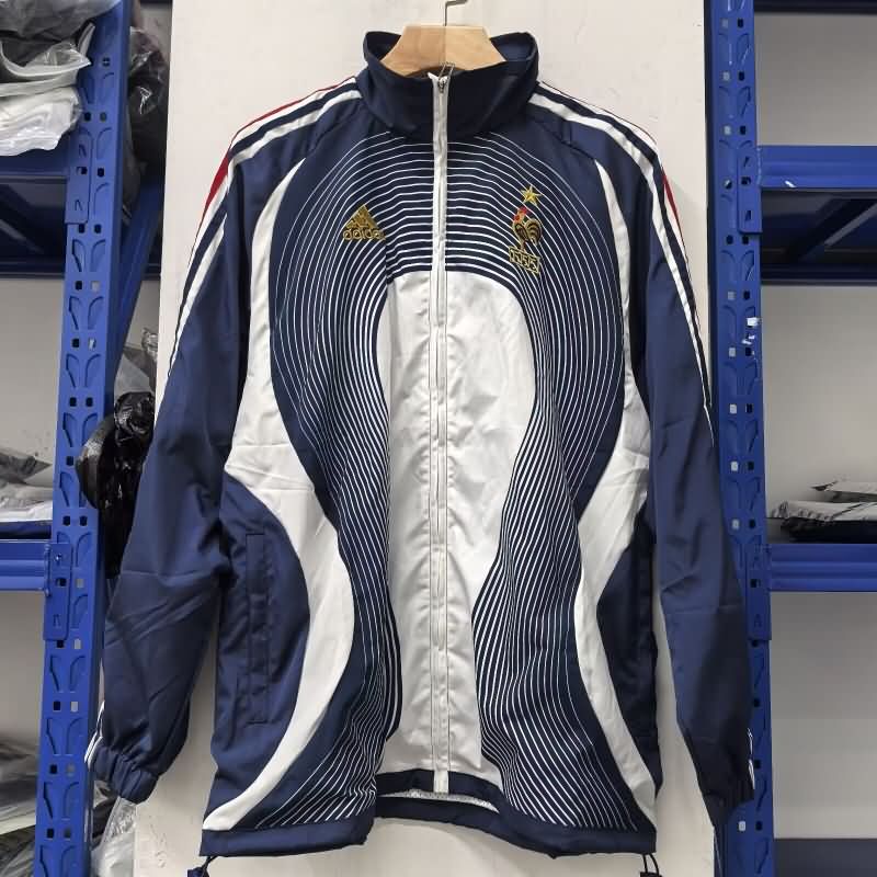 Thailand Quality(AAA) 2025 France Dark Blue Soccer Windbreaker