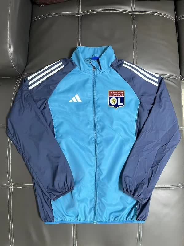 Thailand Quality(AAA) 25/26 Lyon Light Blue Soccer Windbreaker