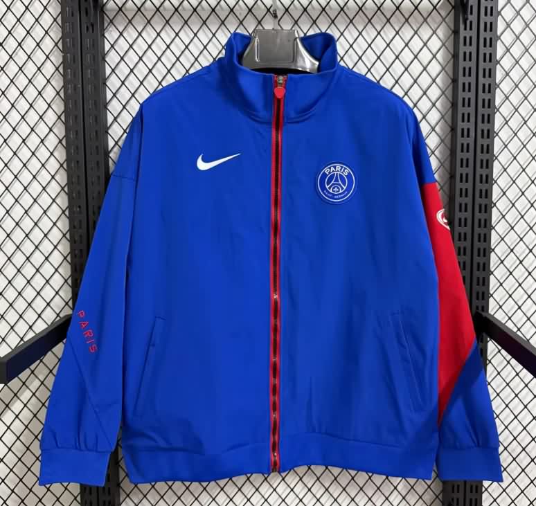 Thailand Quality(AAA) 25/26 Paris St Germain Blue Soccer Windbreaker