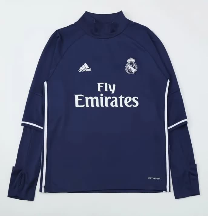 Thailand Quality(AAA) 2016/17 Real Madrid Dark Blue Soccer Sweater