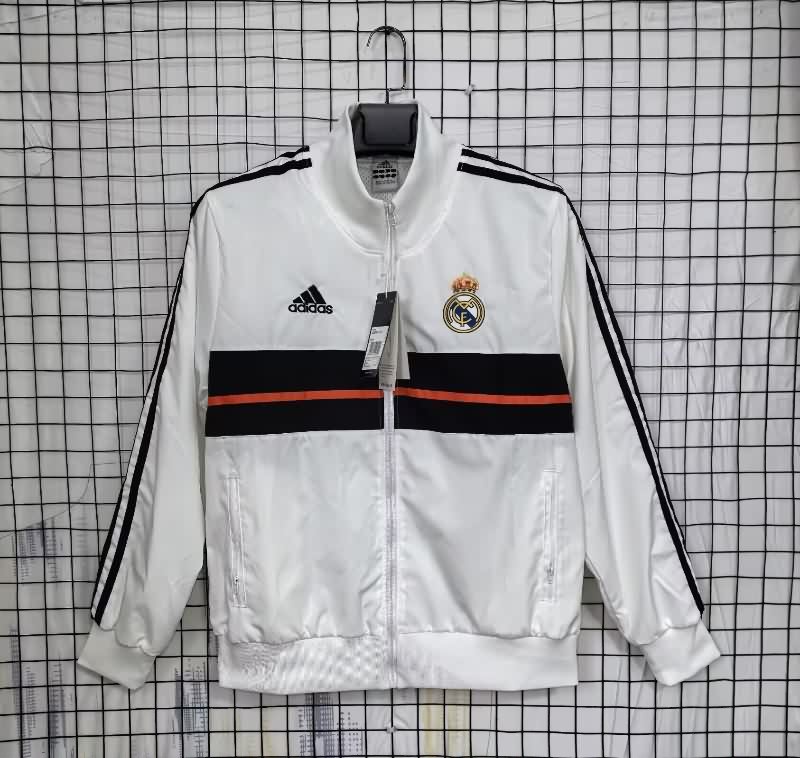 Thailand Quality(AAA) 25/26 Real Madrid White Soccer Windbreaker 05