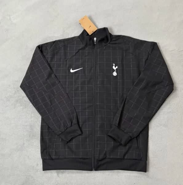 Thailand Quality(AAA) 25/26 Tottenham Hotspur Black Soccer Windbreaker
