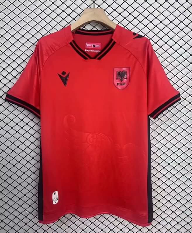 Thailand Quality(AAA) 2025 Albania Home Soccer Jersey