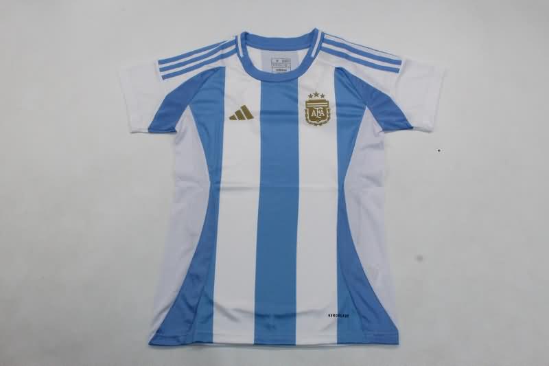 Thailand Quality(AAA) 2024 Argentina Copa America Home Women Soccer Jersey