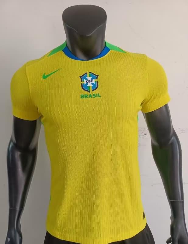 Thailand Quality(AAA) 2025 Brazil Home Soccer Jersey (Player)
