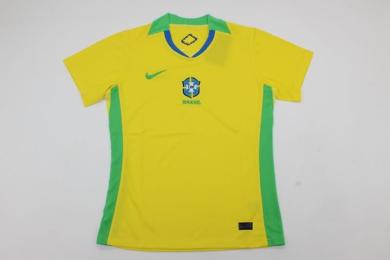 Thailand Quality(AAA) 2025 Brazil Home Women Soccer Jersey