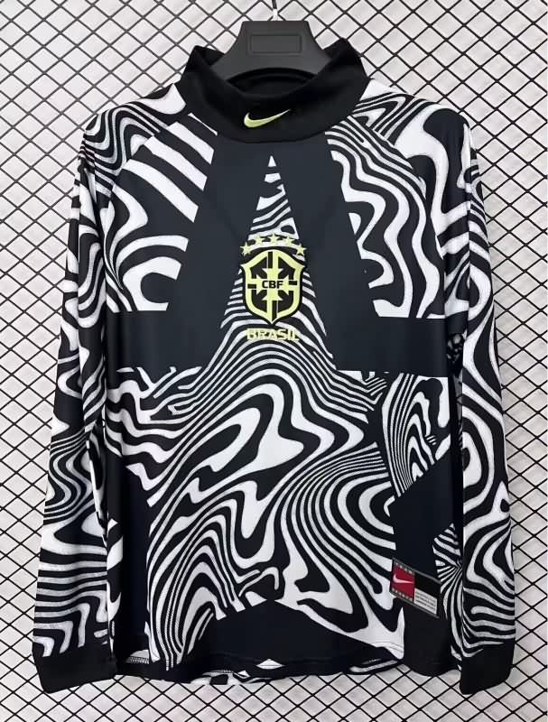 Thailand Quality(AAA) 2026 Brazil Goalkeeper Long Sleeve Soccer Jersey