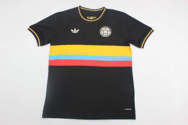 Thailand Quality(AAA) 100th Colombia Anniversary Black Soccer Jersey