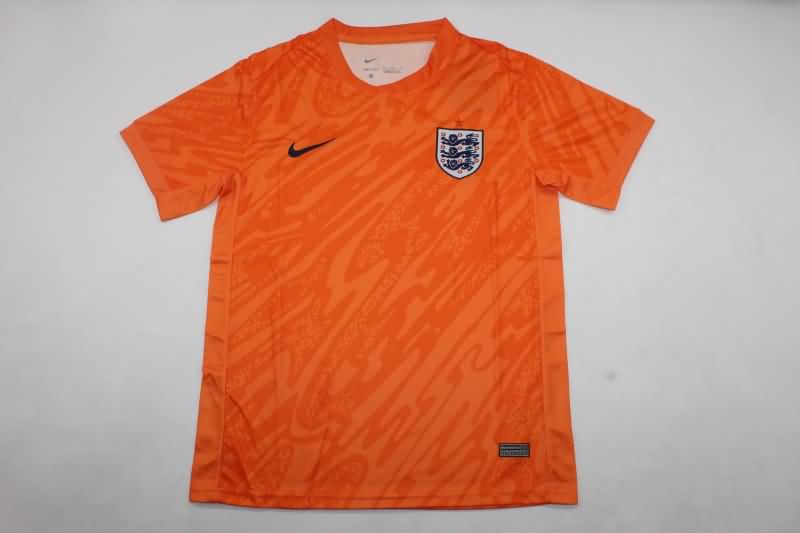 Thailand Quality(AAA) 2024 England Goalkeeper Orange Soccer Jersey