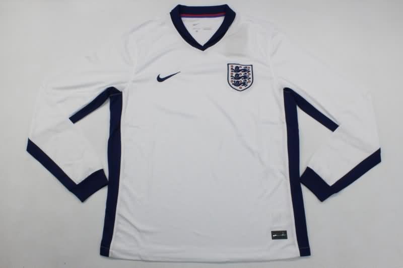 Thailand Quality(AAA) 2024 England Home Long Sleeve Soccer Jersey