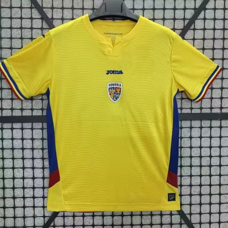Thailand Quality(AAA) 2025 Romania Home Soccer Jersey