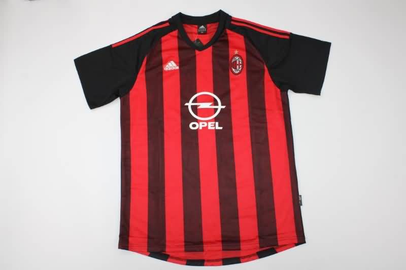 Thailand Quality(AAA) 2002/03 AC Milan Home Retro Soccer Jersey