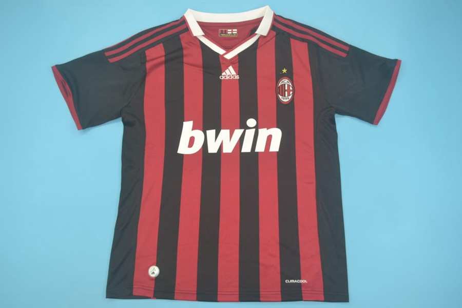 Thailand Quality(AAA) 2009/10 AC Milan Home Retro Soccer Jersey