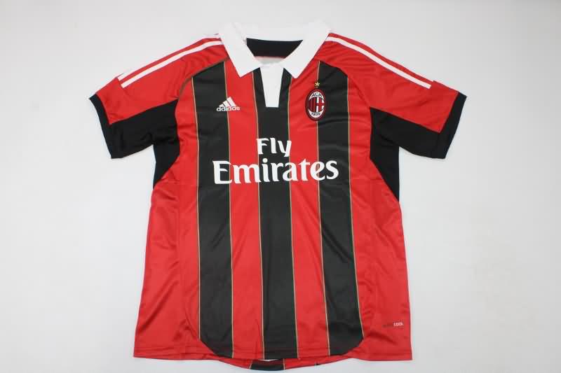 Thailand Quality(AAA) 2012/13 AC Milan Home Retro Soccer Jersey