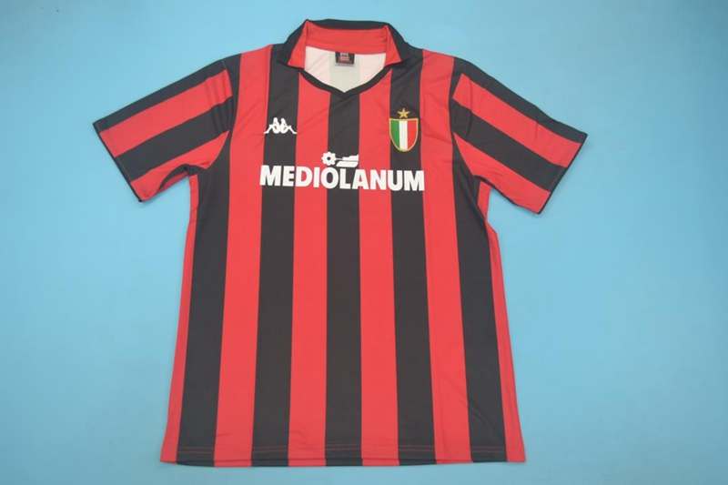 Thailand Quality(AAA) 1988/89 AC Milan Home Retro Soccer Jersey