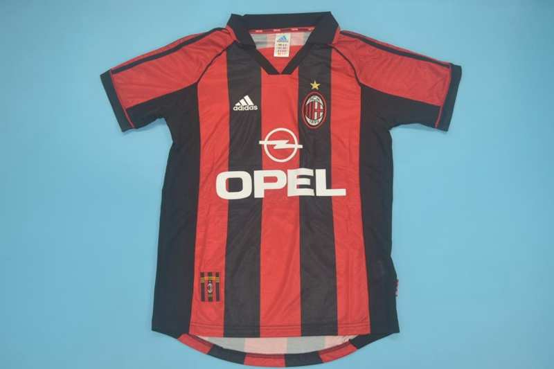 Thailand Quality(AAA) 1998/99 AC Milan Home Retro Soccer Jersey