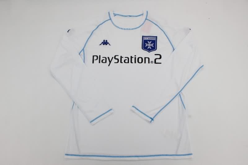 Thailand Quality(AAA) 2003/04 AJ Auxerre Home Long Sleeve Retro Soccer Jersey