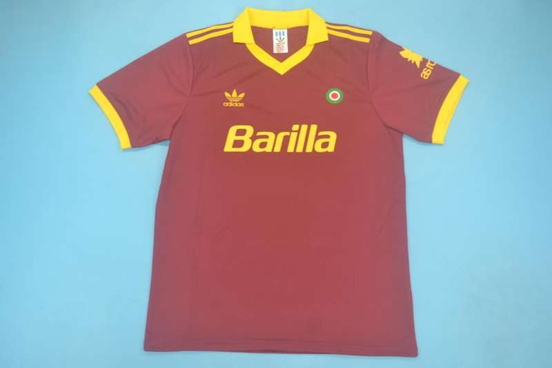 Thailand Quality(AAA) 1991/92 AS Roma Home Retro Soccer Jersey