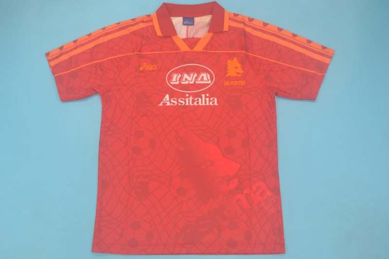 Thailand Quality(AAA) 1995/96 AS Roma Home Retro Soccer Jersey