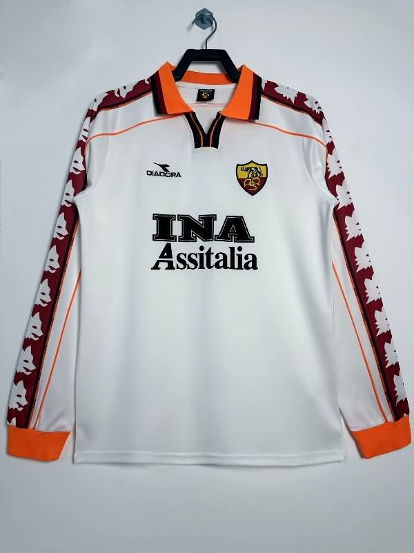 Thailand Quality(AAA) 1998/99 AS Roma Away Long Sleeve Retro Soccer Jersey