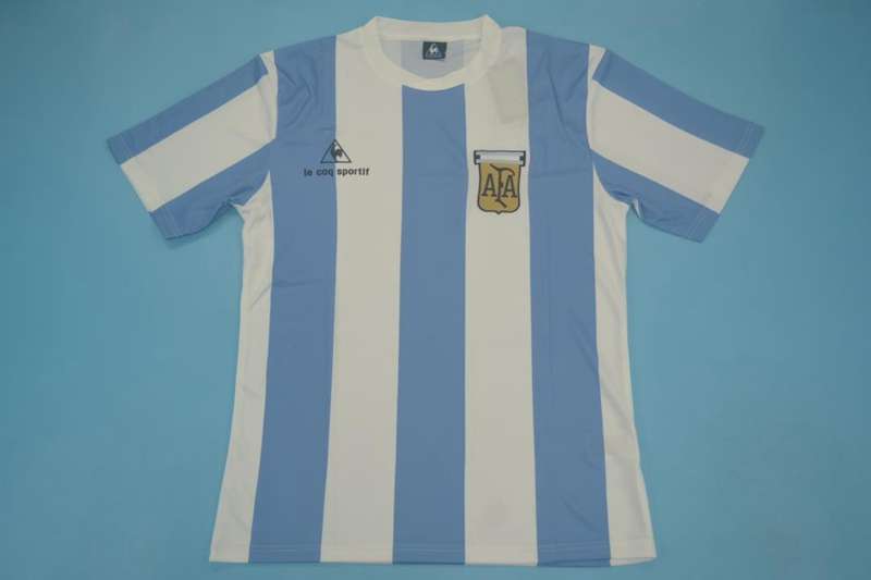 Thailand Quality(AAA) 1985 Argentina Home Retro Soccer Jersey