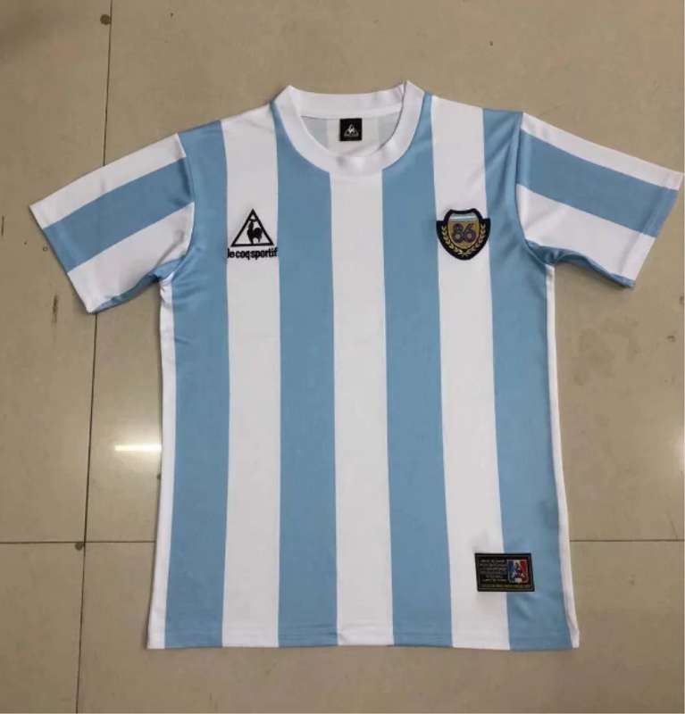 Thailand Quality(AAA) 1986 Argentina Champion Retro Soccer Jersey