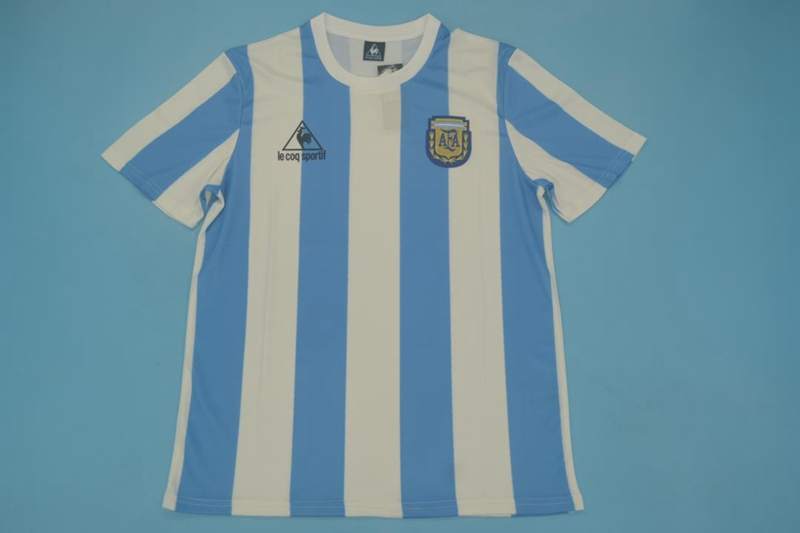 Thailand Quality(AAA) 1986 Argentina Home Retro Soccer Jersey