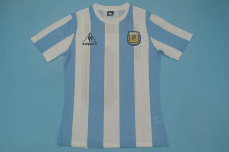 Thailand Quality(AAA) 1986 Argentina Home Retro Soccer Jersey(Player)