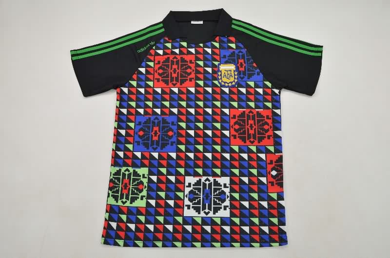 Thailand Quality(AAA) 1990 Argentina Goalkeeper Retro Soccer Jersey