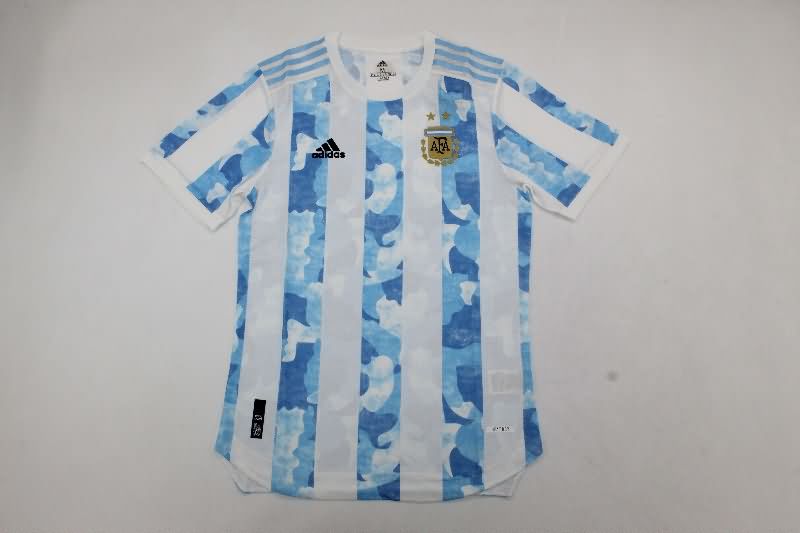 Thailand Quality(AAA) 2021 Argentina Home Retro Soccer Jersey (Player)