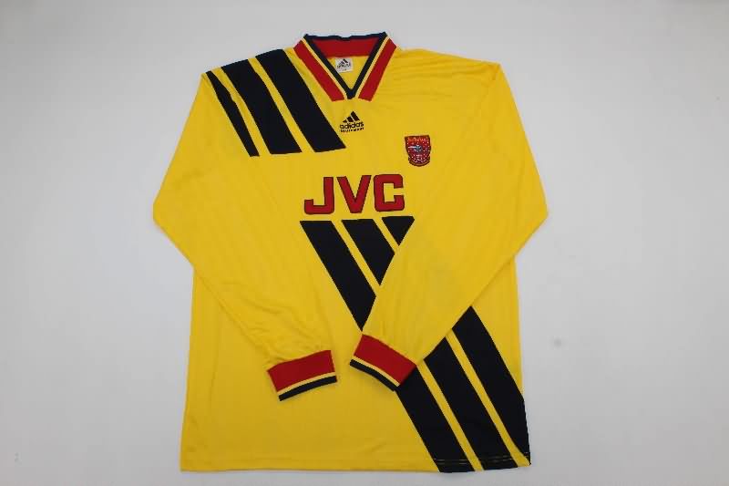 Thailand Quality(AAA) 1993/94 Arsenal Away Retro Long Sleeve Soccer Jersey