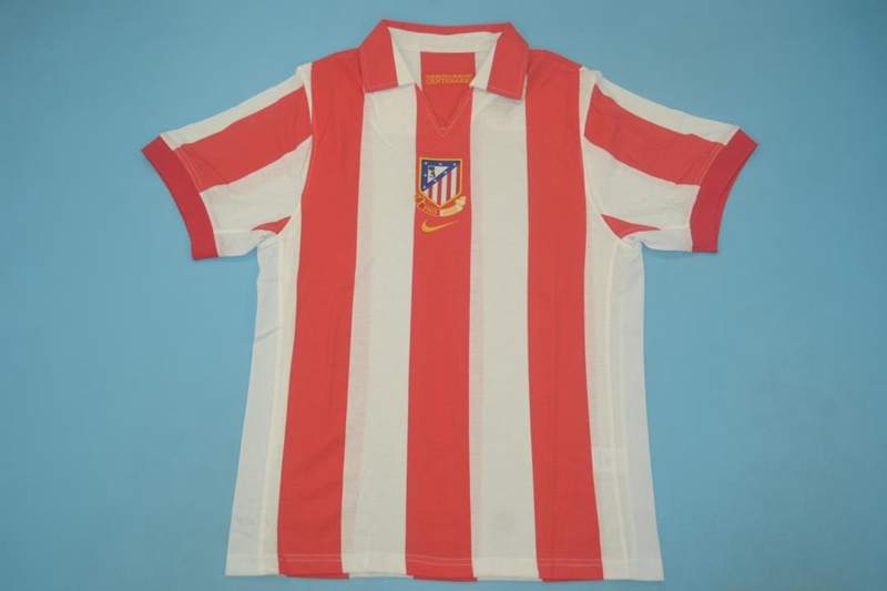 Thailand Quality(AAA) 2002/03 Atletico Madrid Home Retro Soccer Jersey