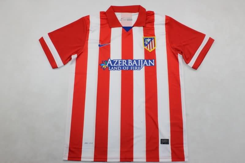 Thailand Quality(AAA) 2013/14 Atletico Madrid Home Retro Soccer Jersey