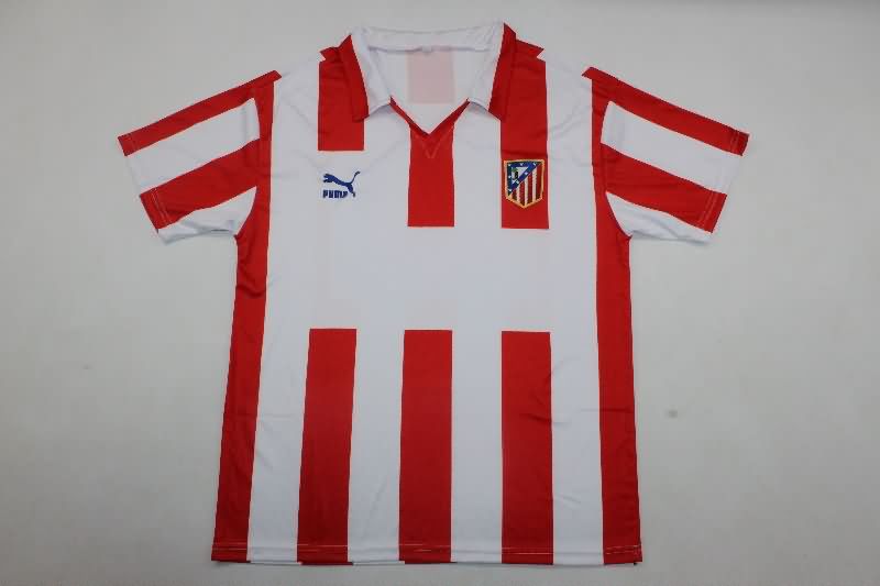 Thailand Quality(AAA) 1989/90 Atletico Madrid Home Retro Soccer Jersey