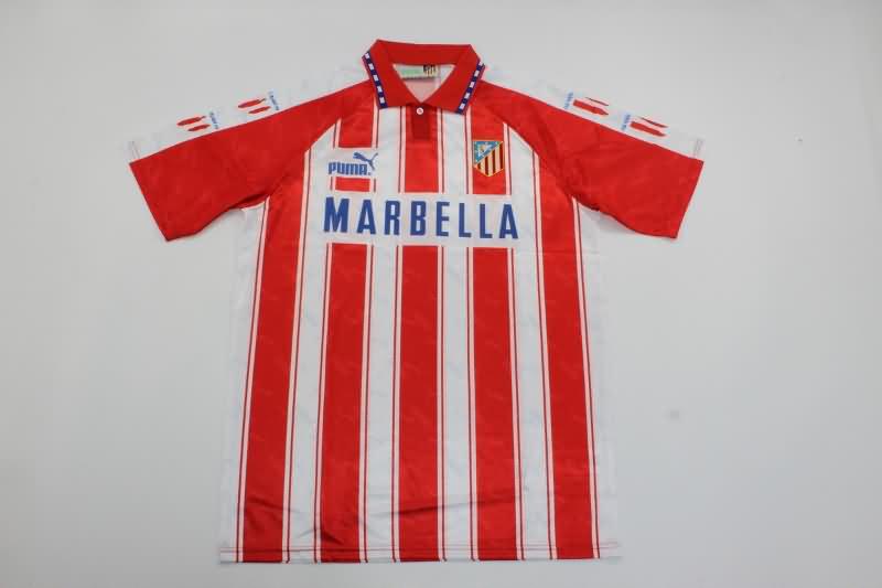 Thailand Quality(AAA) 1994/95 Atletico Madrid Home Retro Soccer Jersey