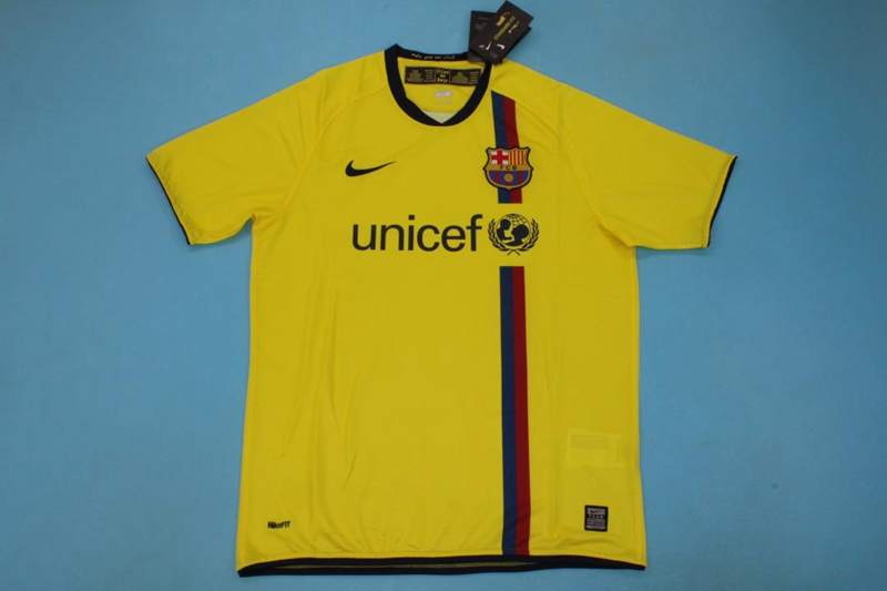 Thailand Quality(AAA) 2008/09 Barcelona Away Retro Soccer Jersey