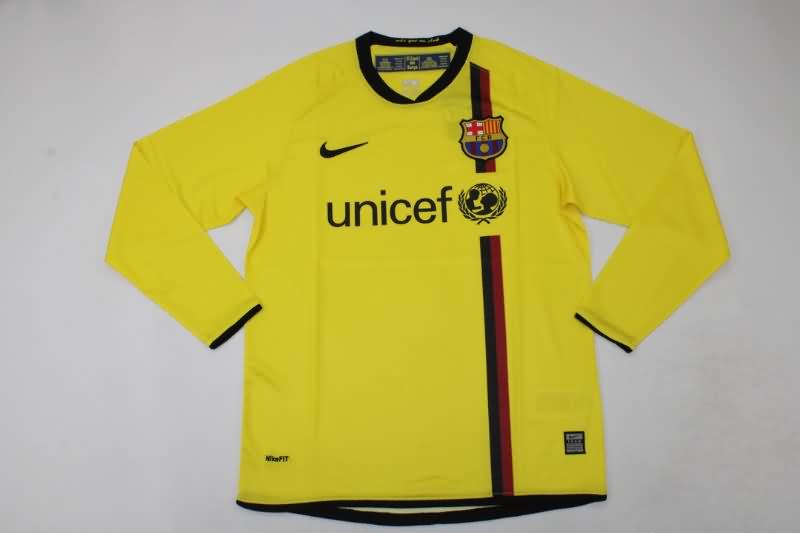 Thailand Quality(AAA) 2008/09 Barcelona Away Long Retro Soccer Jersey