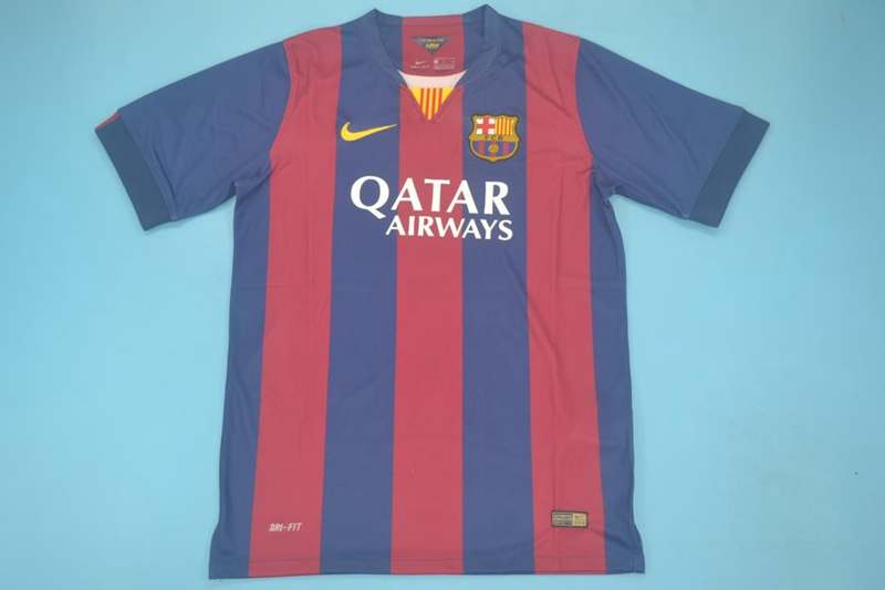 Thailand Quality(AAA) 2014/15 Barcelona Home Retro Soccer Jersey